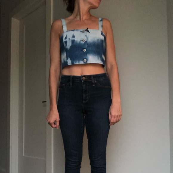 Levi’s Made & Crafted Denim Tie Dye Crop Top - Picture 5 of 6